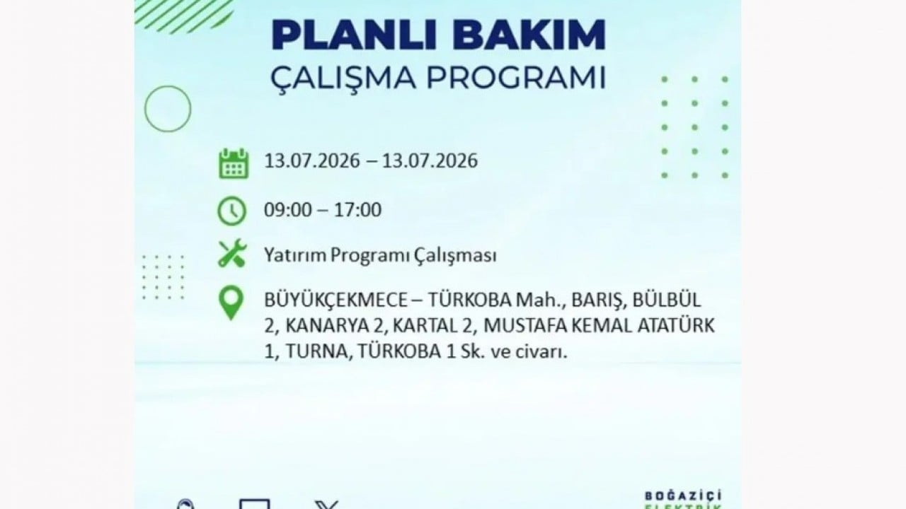 Foto - 25 ilçeye enerji verilemeyecek! İstanbul'da elektrik kesintisi