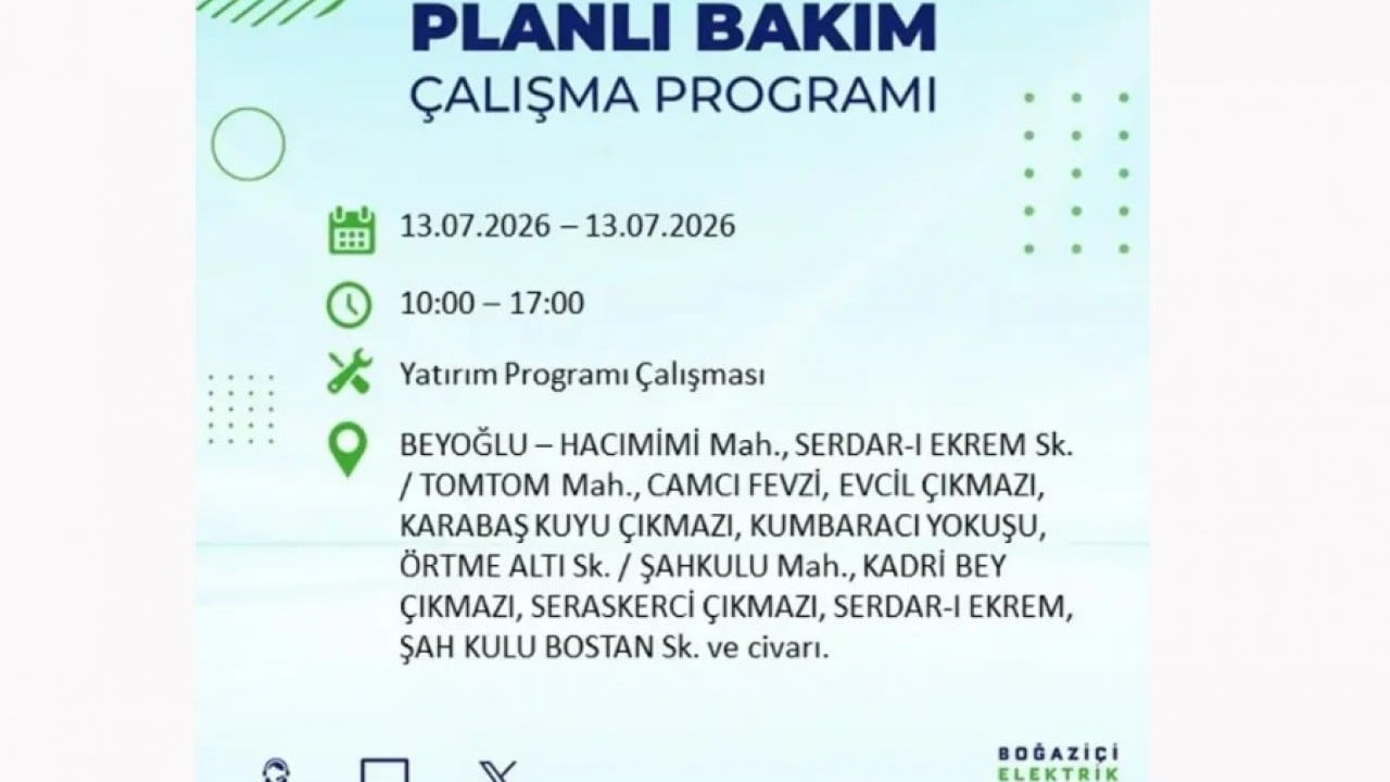 Foto - 25 ilçeye enerji verilemeyecek! İstanbul'da elektrik kesintisi