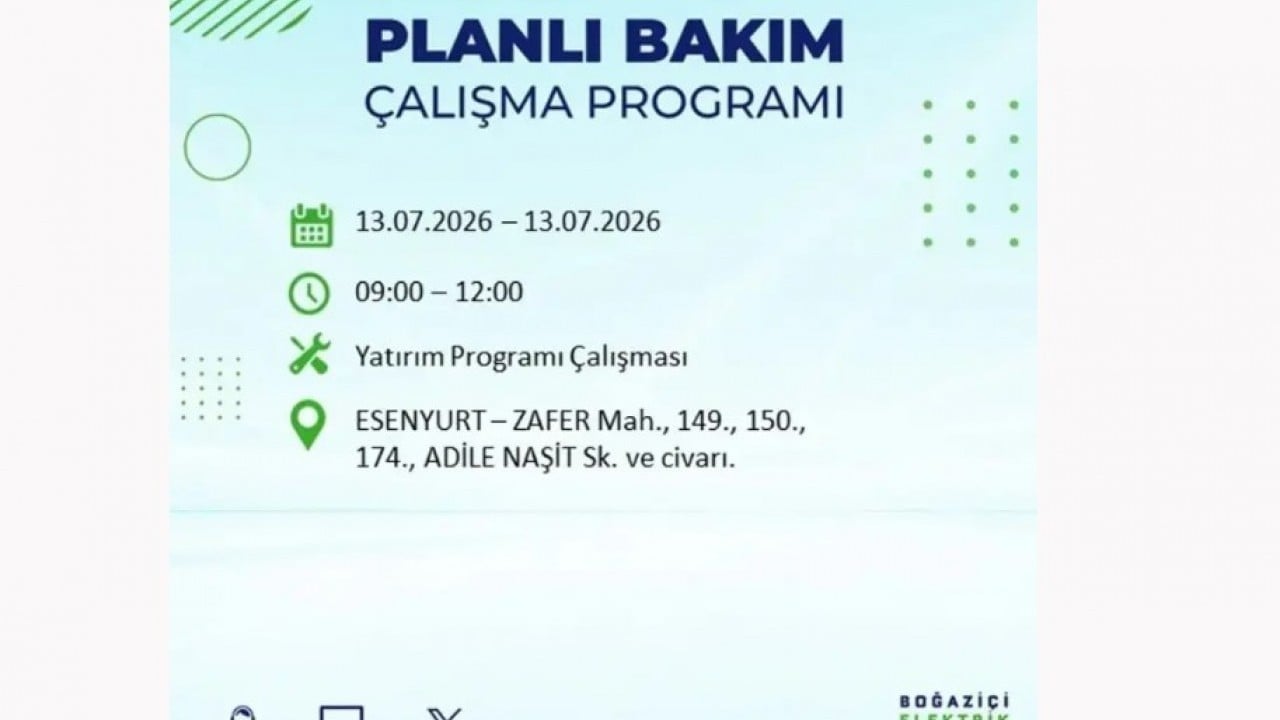 Foto - 25 ilçeye enerji verilemeyecek! İstanbul'da elektrik kesintisi