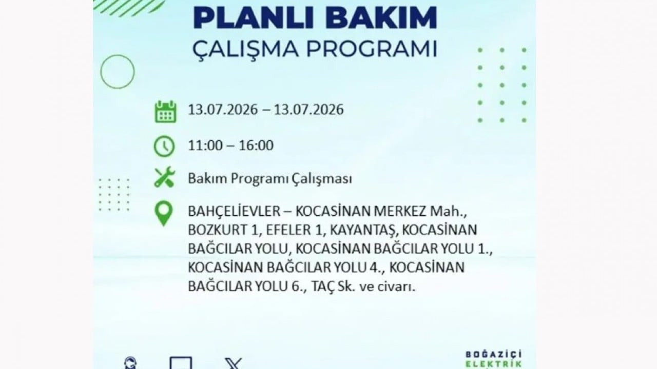 Foto - 25 ilçeye enerji verilemeyecek! İstanbul'da elektrik kesintisi