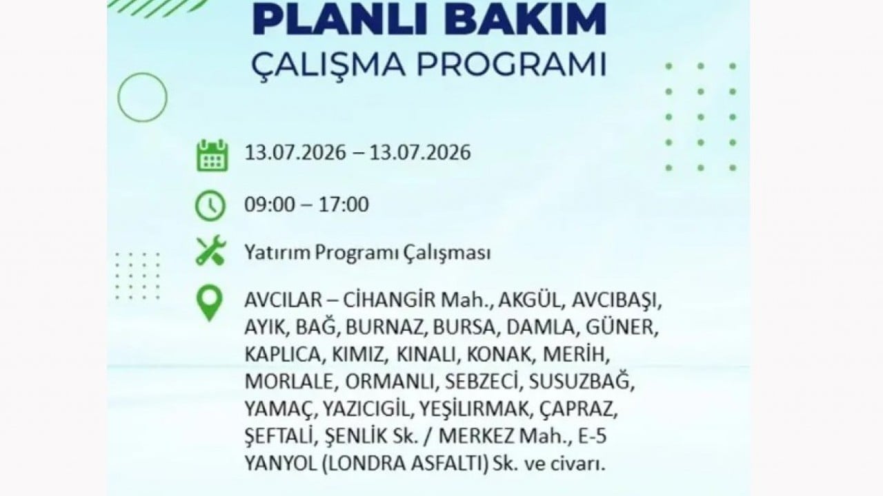 Foto - 25 ilçeye enerji verilemeyecek! İstanbul'da elektrik kesintisi