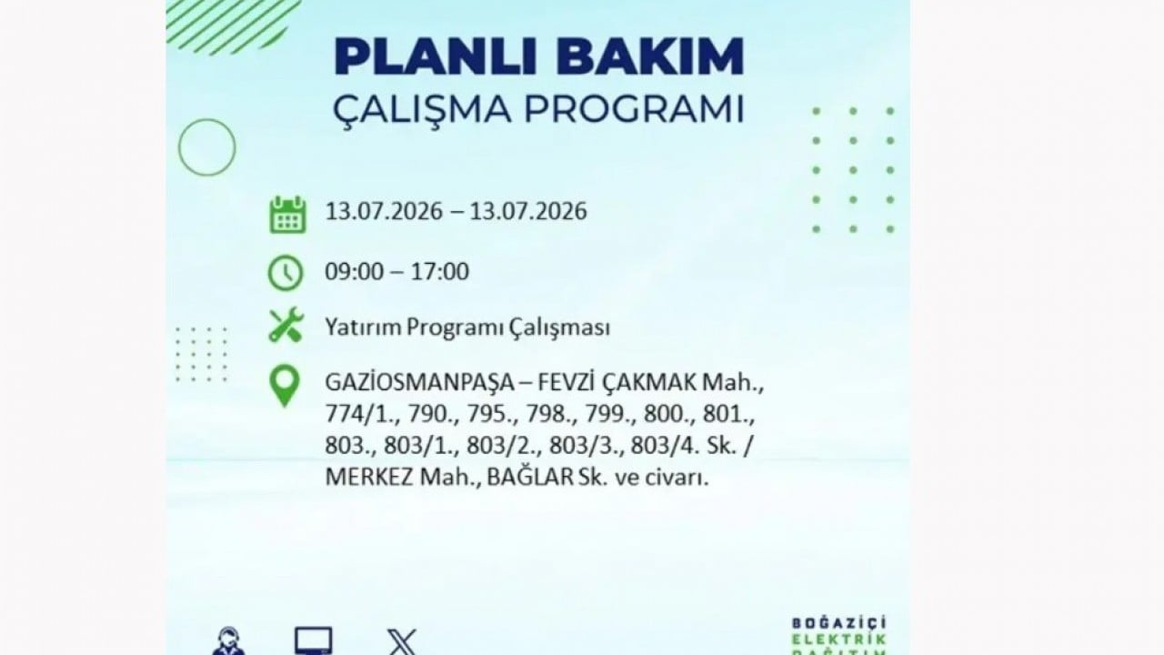 Foto - 25 ilçeye enerji verilemeyecek! İstanbul'da elektrik kesintisi
