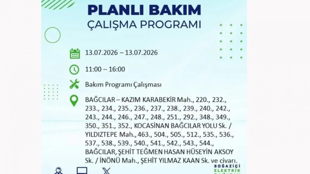 Foto - 25 ilçeye enerji verilemeyecek! İstanbul'da elektrik kesintisi