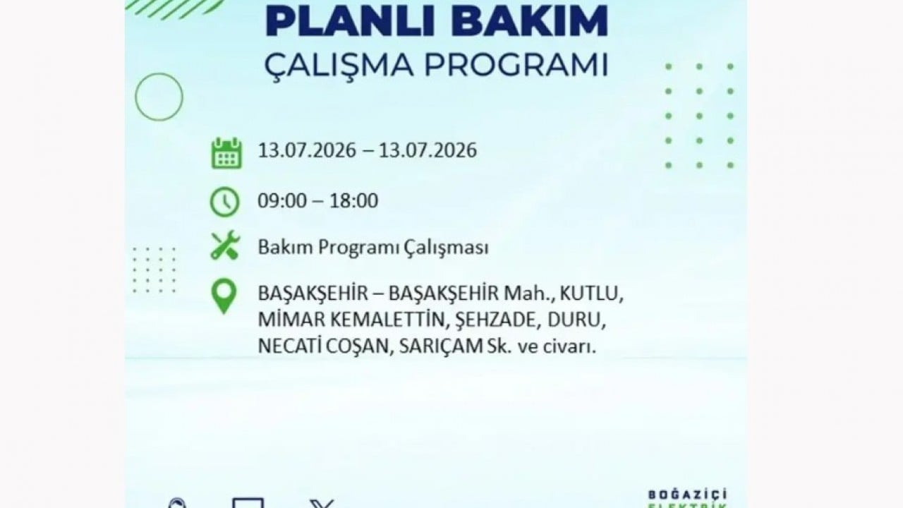 Foto - 25 ilçeye enerji verilemeyecek! İstanbul'da elektrik kesintisi
