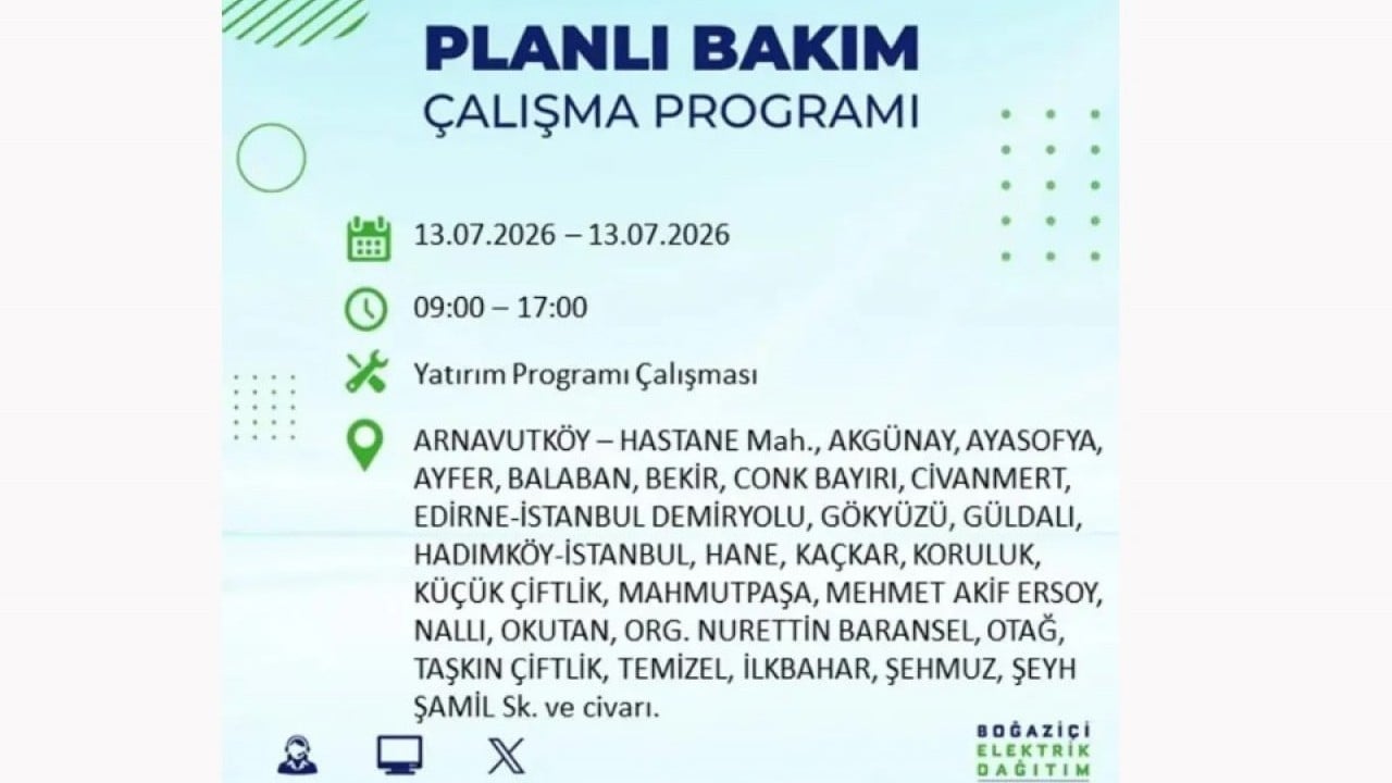Foto - 25 ilçeye enerji verilemeyecek! İstanbul'da elektrik kesintisi