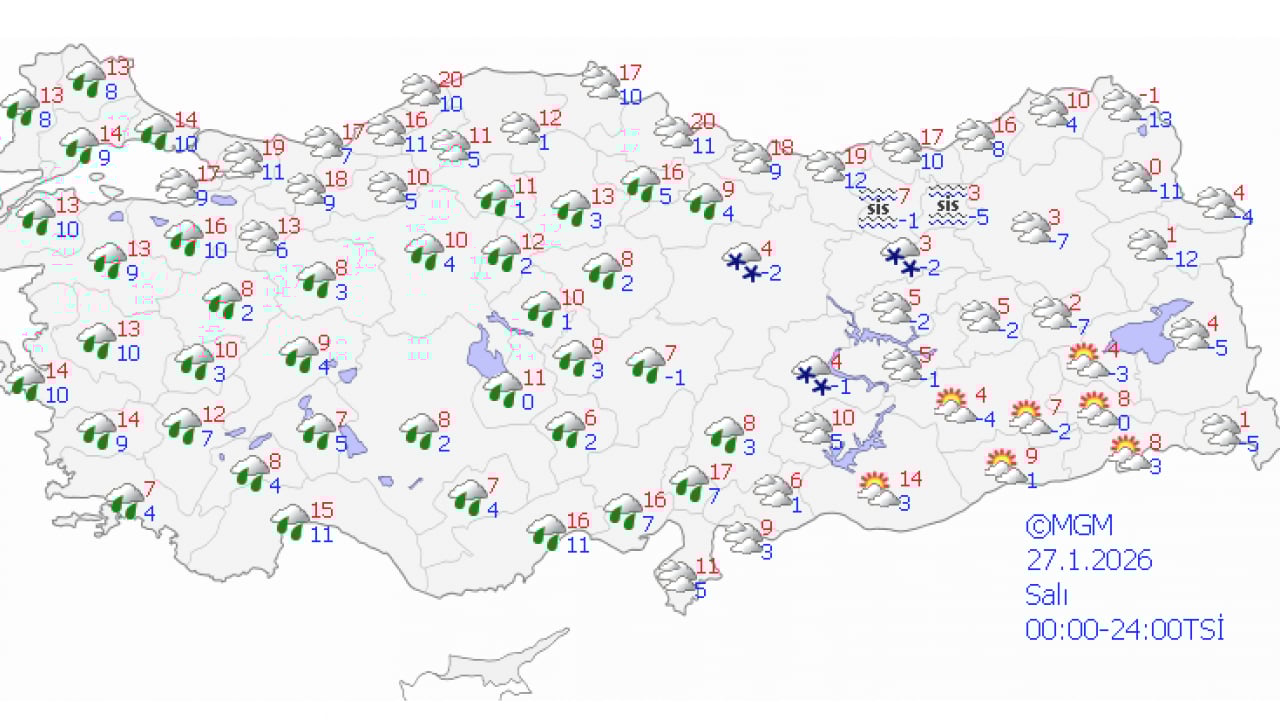 Foto - 5 günlük hava durumu: Meteoroloji'den O tahmin: Birçok ilimizde kuvvetli kar ve sağanak olacak...