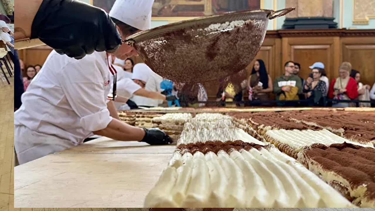 Foto - 50 bin kedi dili ve 3 binden fazla yumurta: Dünyanın en uzun tiramisusu! 440 metrelik dev tatlı...