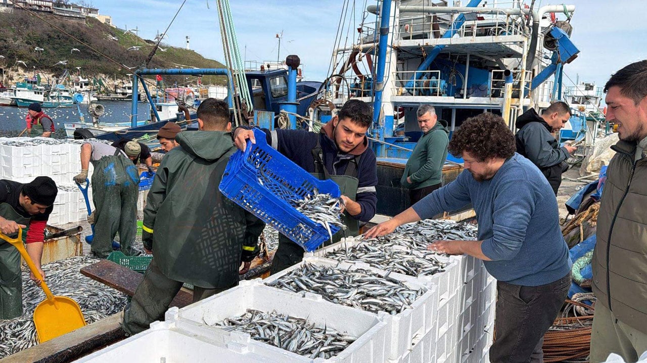 Foto - 6 saatte 30 ton hamsi yakaladı! Ramazan bereketi denize yansıdı