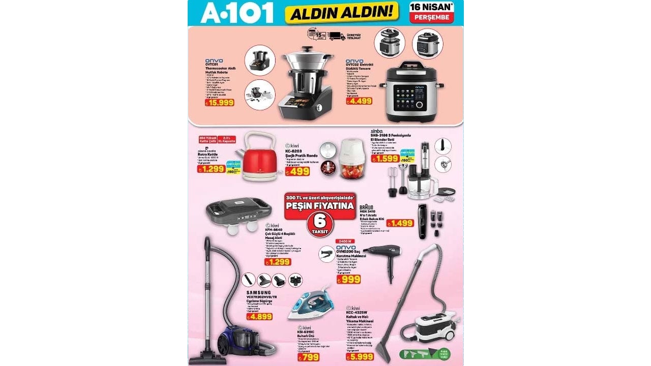 Foto - A101 16 Nisan kataloğu: İşte bu haftanın fırsat ürünleri