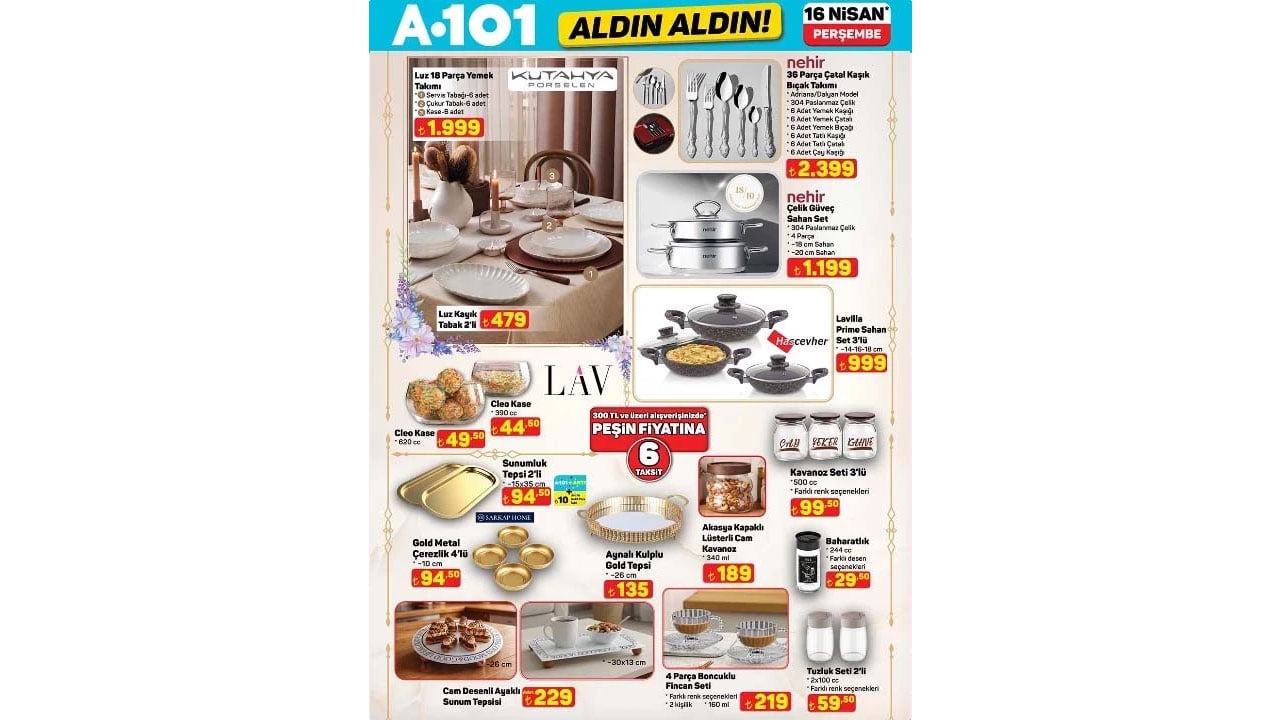 Foto - A101 16 Nisan kataloğu: İşte bu haftanın fırsat ürünleri