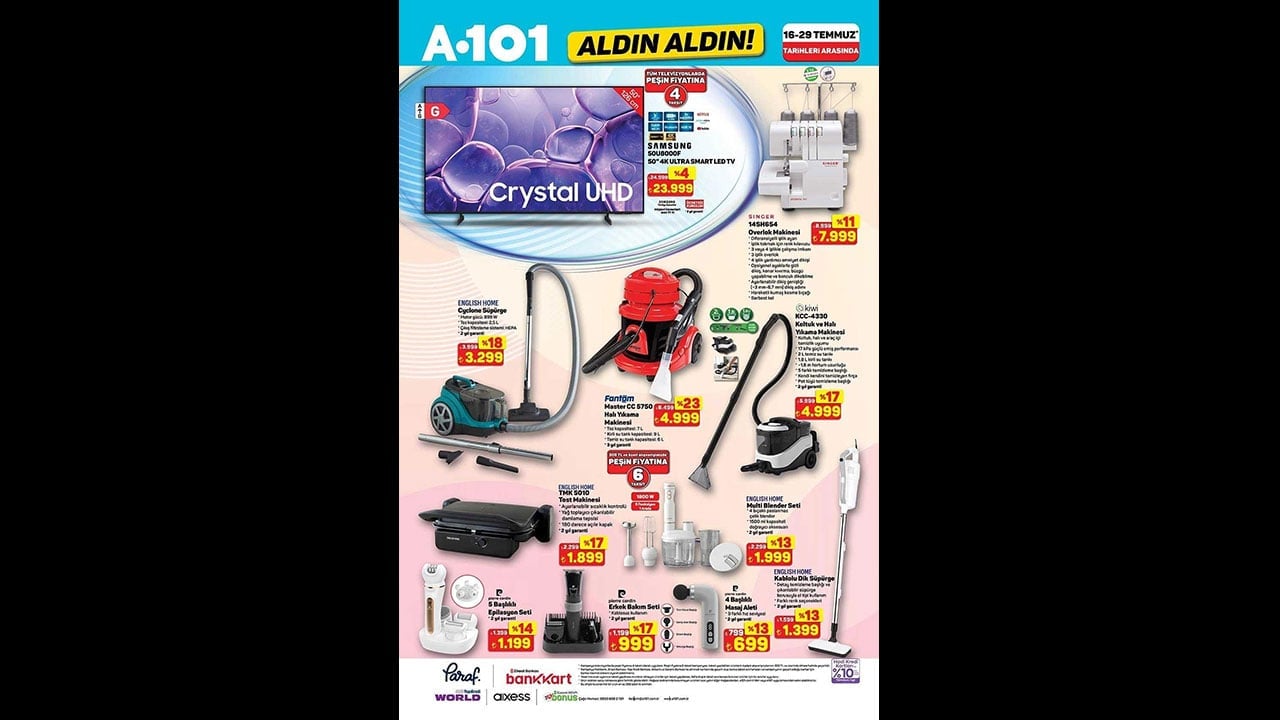 Foto - A101 indirim çılgınlığı başladı! Temel gıdadan teknolojiye dev aktüel ürünler kataloğu ortalığı salladı!