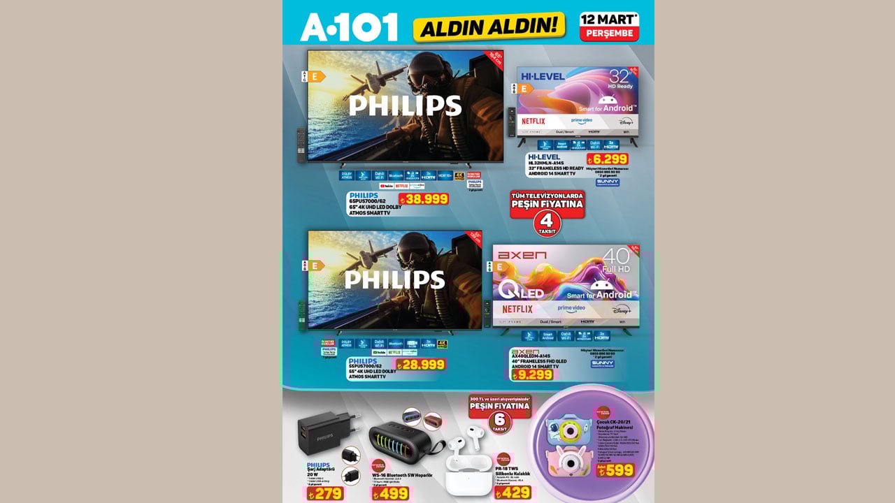 Foto - A101’den teknoloji kampanyası! Elektrikli mopedten akıllı televizyona kaçırılmayacak fırsatlar