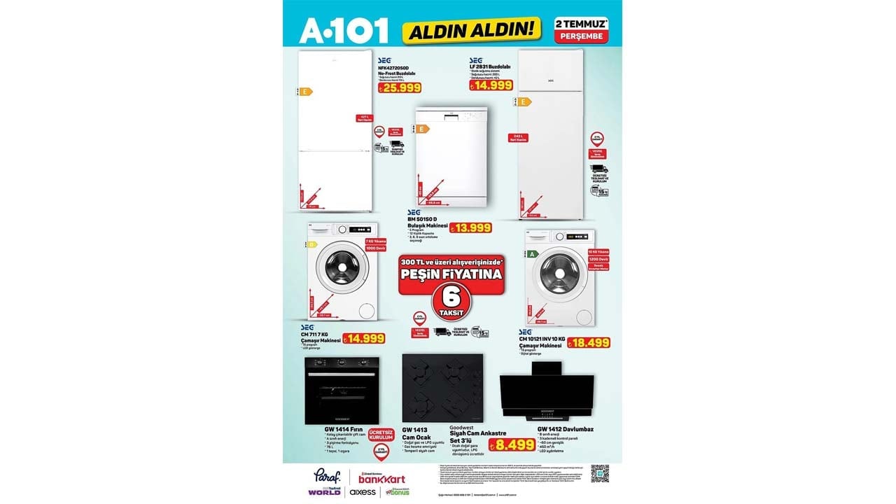 Foto - A101’e klima geliyor! 2 Temmuz kataloğunda dev indirimler