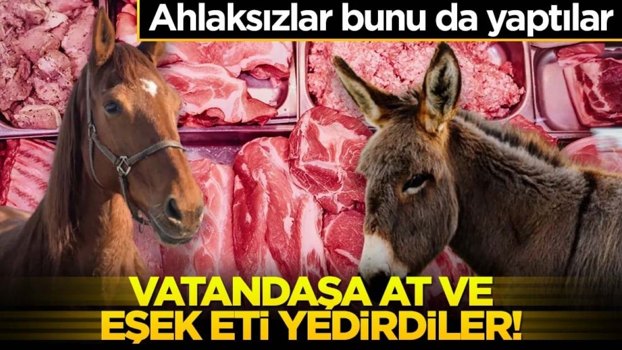 Ahlaksızlar bunu da yaptılar! Vatandaşa at ve eşek eti yedirdiler!