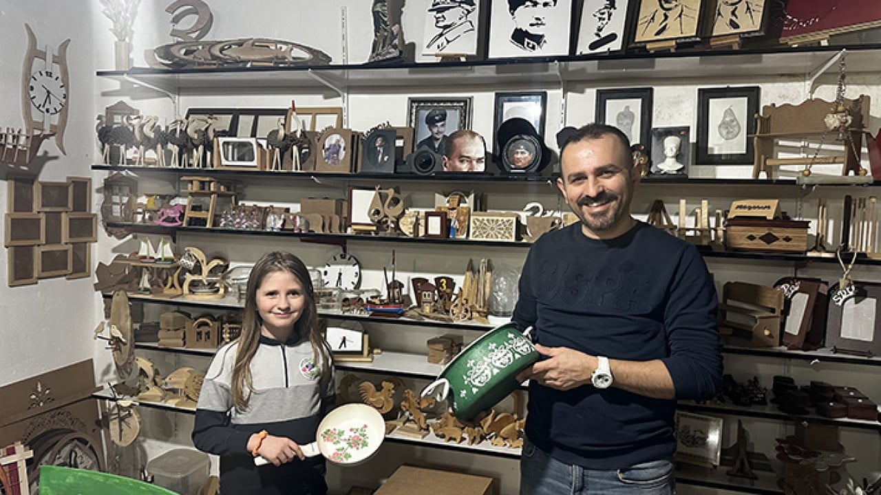 Foto - Ahşap atıklar maharetli ellerde sanata dönüşüyor