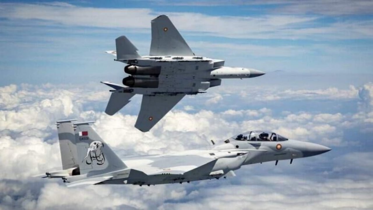 Foto - Ajanslar son dakika koduyla servis ediyor! Katar F-15’leri, İran uçaklarını hedefe iki dakika kala keklik gibi avladı