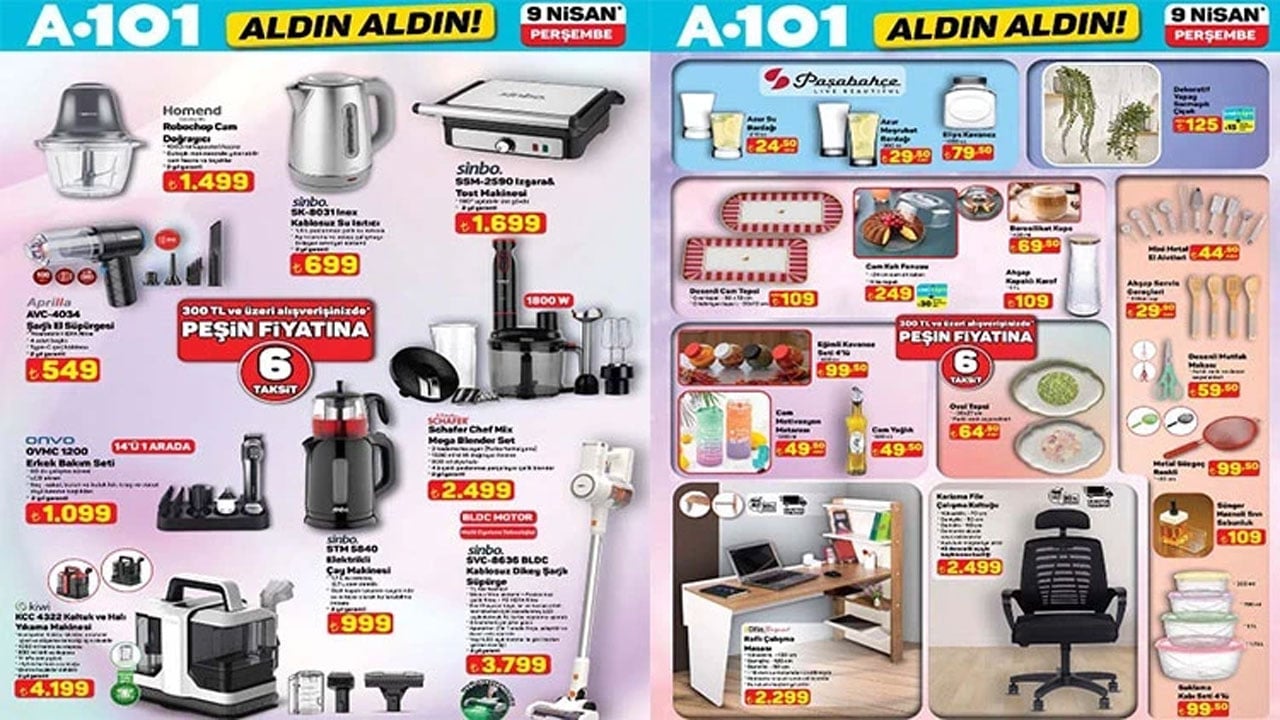 Foto - Aldın Aldın afişinde bu hafta neler var neler! A101’de 9 Nisan 2026 Perşembe günü indirim rüzgarı