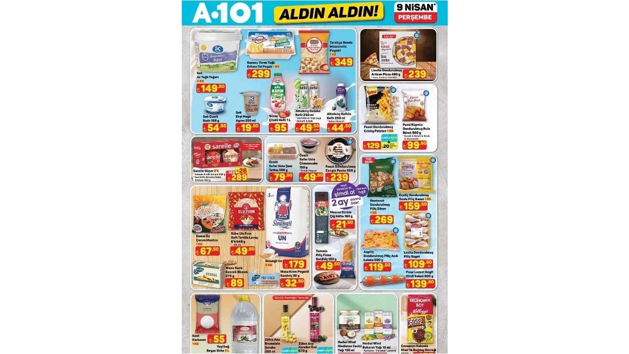 Foto - Aldın Aldın afişinde bu hafta neler var neler! A101’de 9 Nisan 2026 Perşembe günü indirim rüzgarı