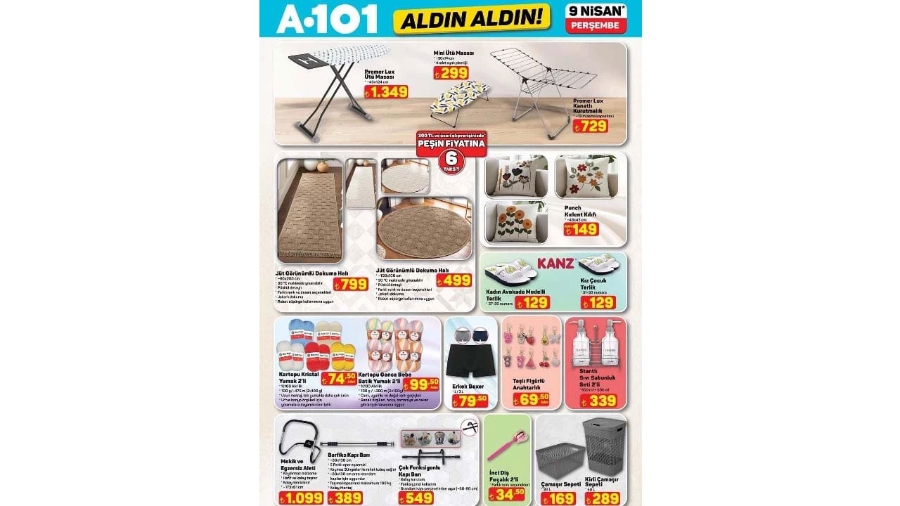 Foto - Aldın Aldın afişinde bu hafta neler var neler! A101’de 9 Nisan 2026 Perşembe günü indirim rüzgarı