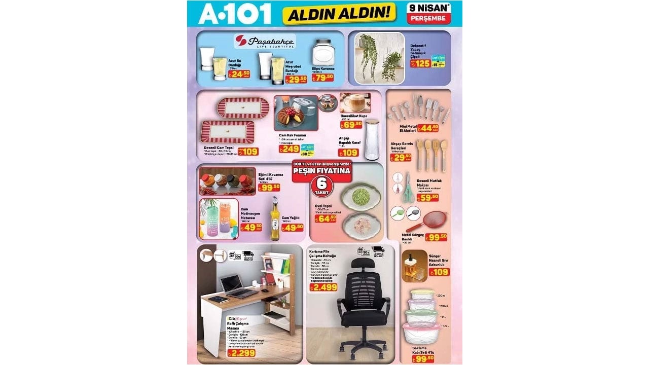 Foto - Aldın Aldın afişinde bu hafta neler var neler! A101’de 9 Nisan 2026 Perşembe günü indirim rüzgarı