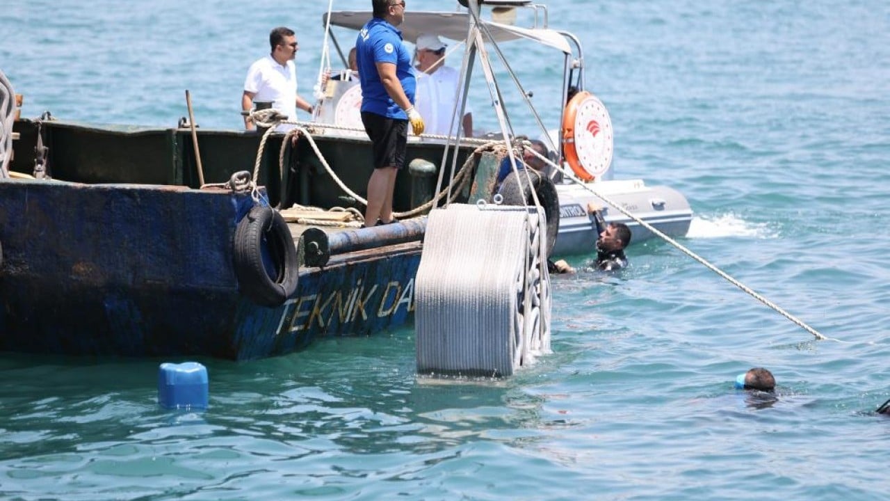 Foto - Antalya'da 3D yazıcıyla üretilen yapay resifler denizle buluştu