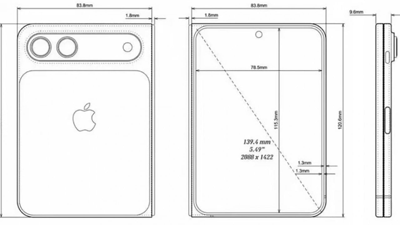 Foto - Apple cephesinde perde aralandı! iPhone Fold’un sıra dışı tasarımı sızdı!