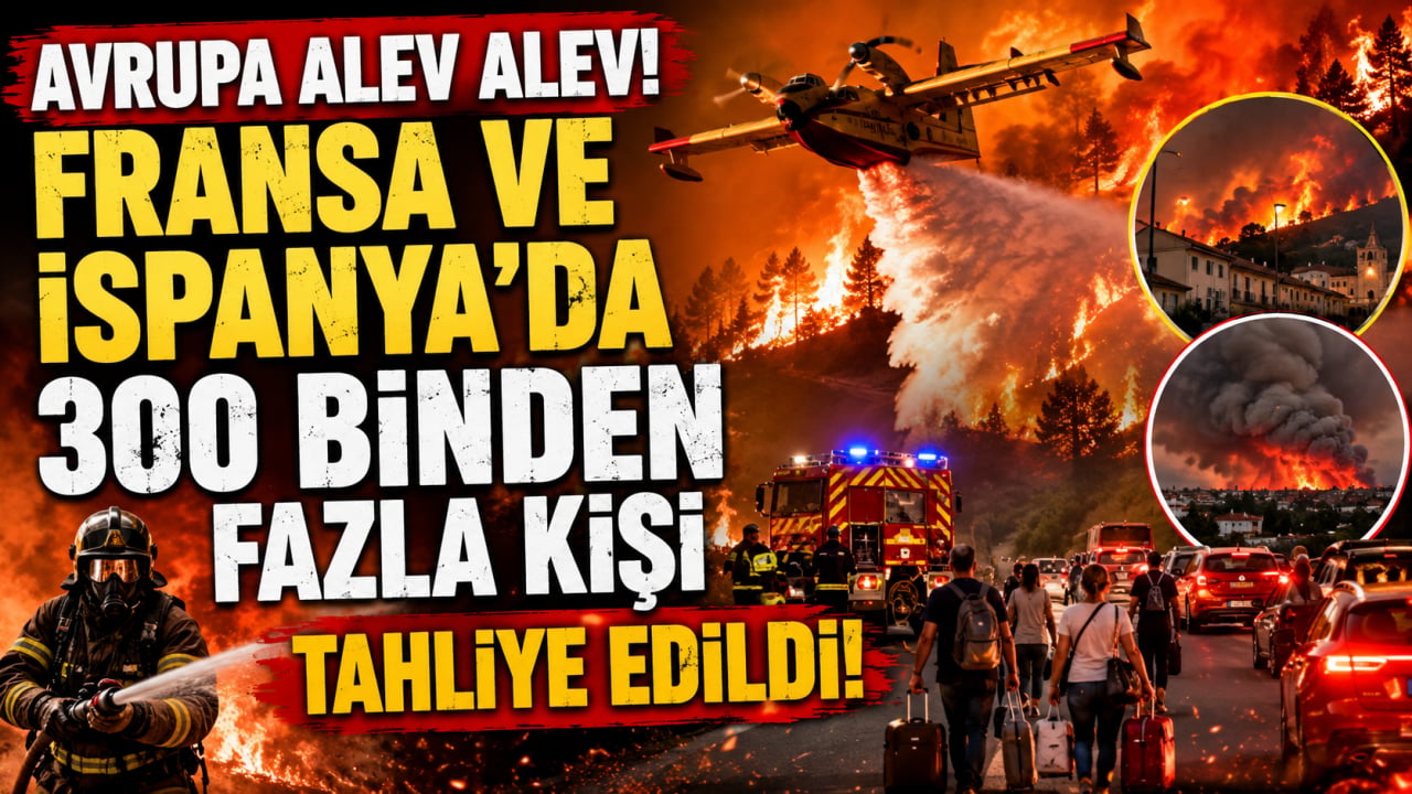 Avrupa alev alev! Fransa ve İspanya'da 300 binden fazla kişi tahliye edildi