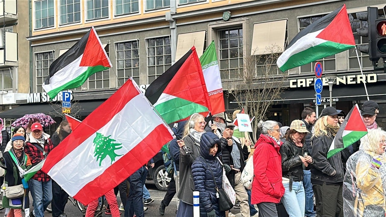 Foto - Avrupa ülkesinde yüzlerce insan İsrail'i protesto etti