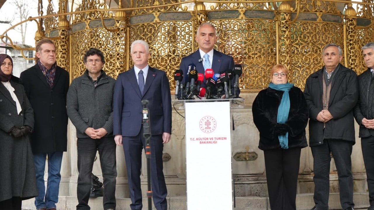 Foto - Ayasofya-i Kebir Camii ile Sultanahmet Camii’nde yürütülen restorasyon tüm hızıyla devam ediyor...