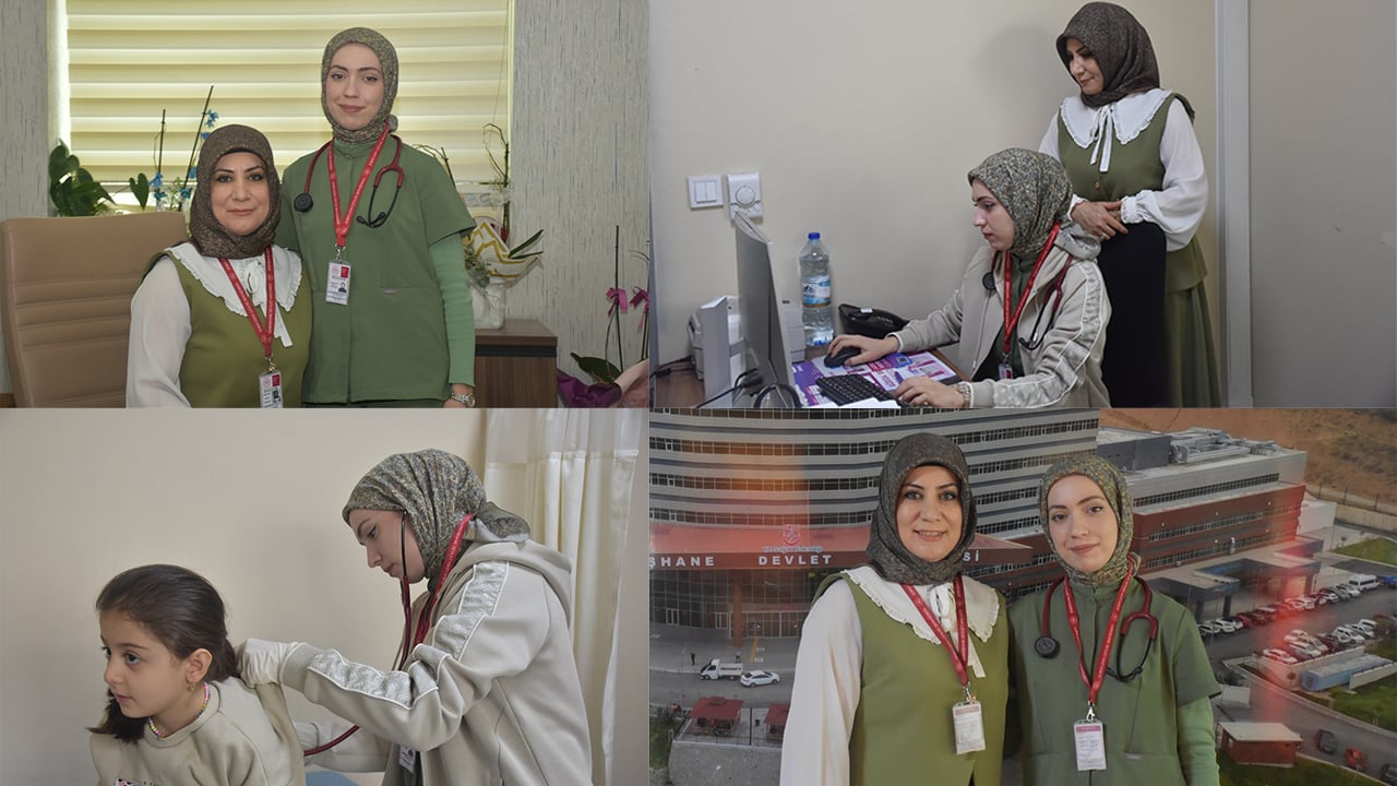 Aynı hastanede buluştular! Hemşire anne ile doktor kızı mesai arkadaşı oldu