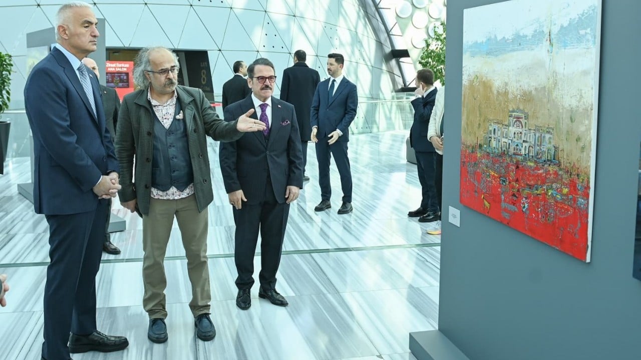 Foto - Bakan Ersoy CSO Ada Ankara'daki sergiyi ziyaret etti... 24 Eser sanatseverle buluştu...