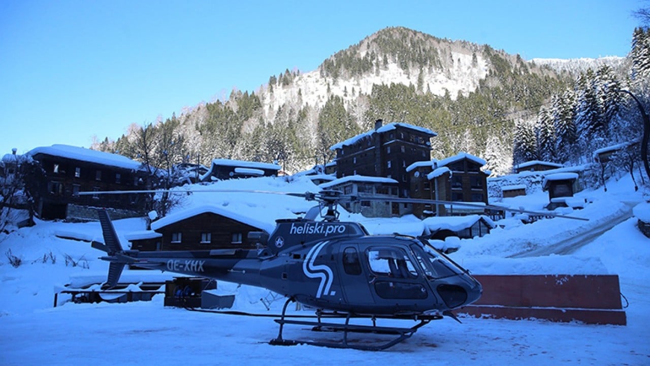 Foto - Bambaşka bir heyecan! Şimdi Kaçkar Dağları'nda ‘heliski’ zamanı