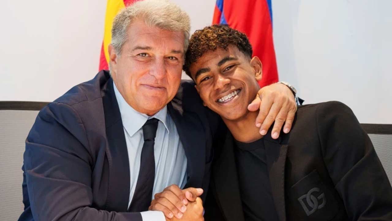 Barcelona Başkanı Joan Laporta'dan Lamine Yamal'a tam destek