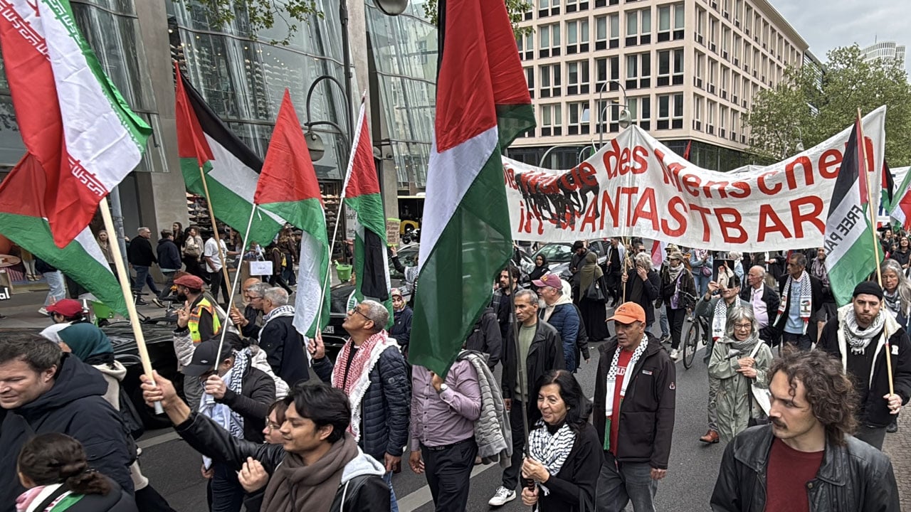 Foto - Berlin’de Filistin için binler yürüdü