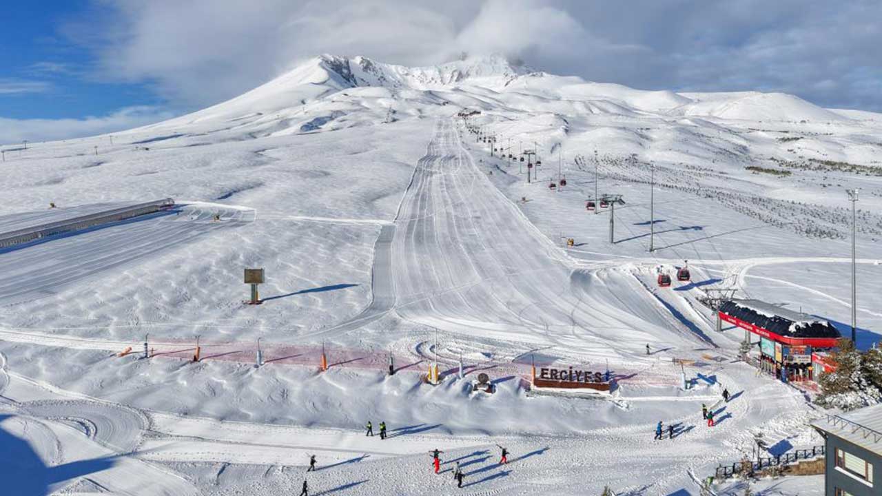 Foto - Beyaz gelinliğini giyen Erciyes'te kartpostallık görüntüler