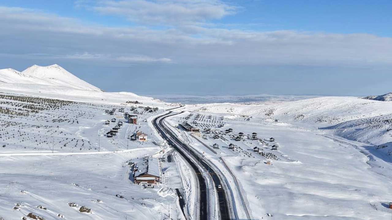 Foto - Beyaz gelinliğini giyen Erciyes'te kartpostallık görüntüler