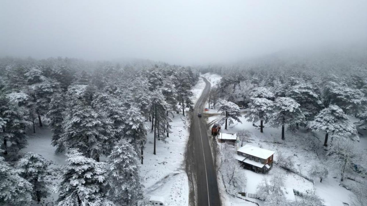 Foto - Beyaza bürünen Kaz Dağları nefes kesti