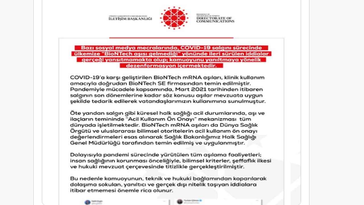 Foto - 'BioNTech aşısı gelmedi' iddiasına yalanlama