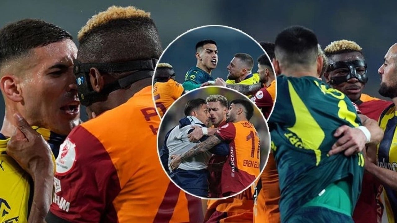 Foto - Bir derbi klasiği: Havada uçuşan kartlar