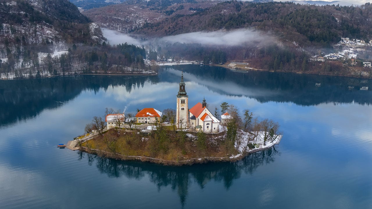 Foto - Bled Gölü’nde görsel şölen! Masalsı bir manzara