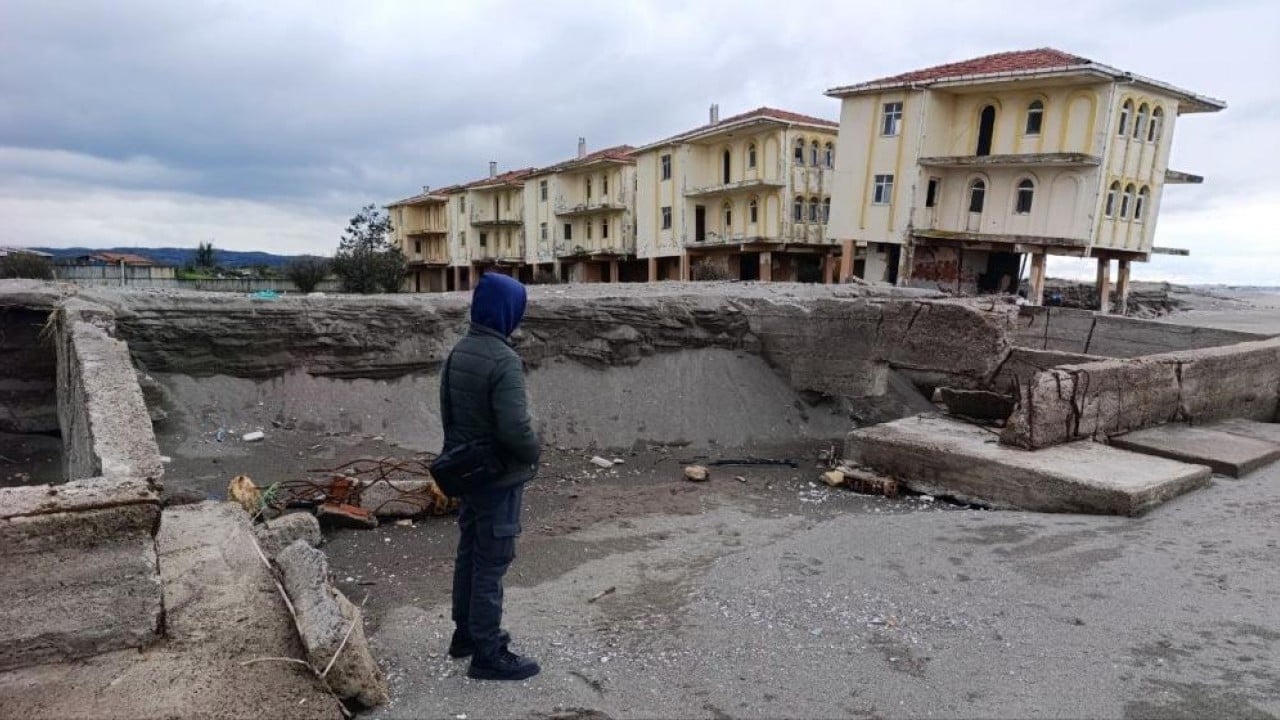 Foto - Bu defa evleri sel değil deniz geri aldı