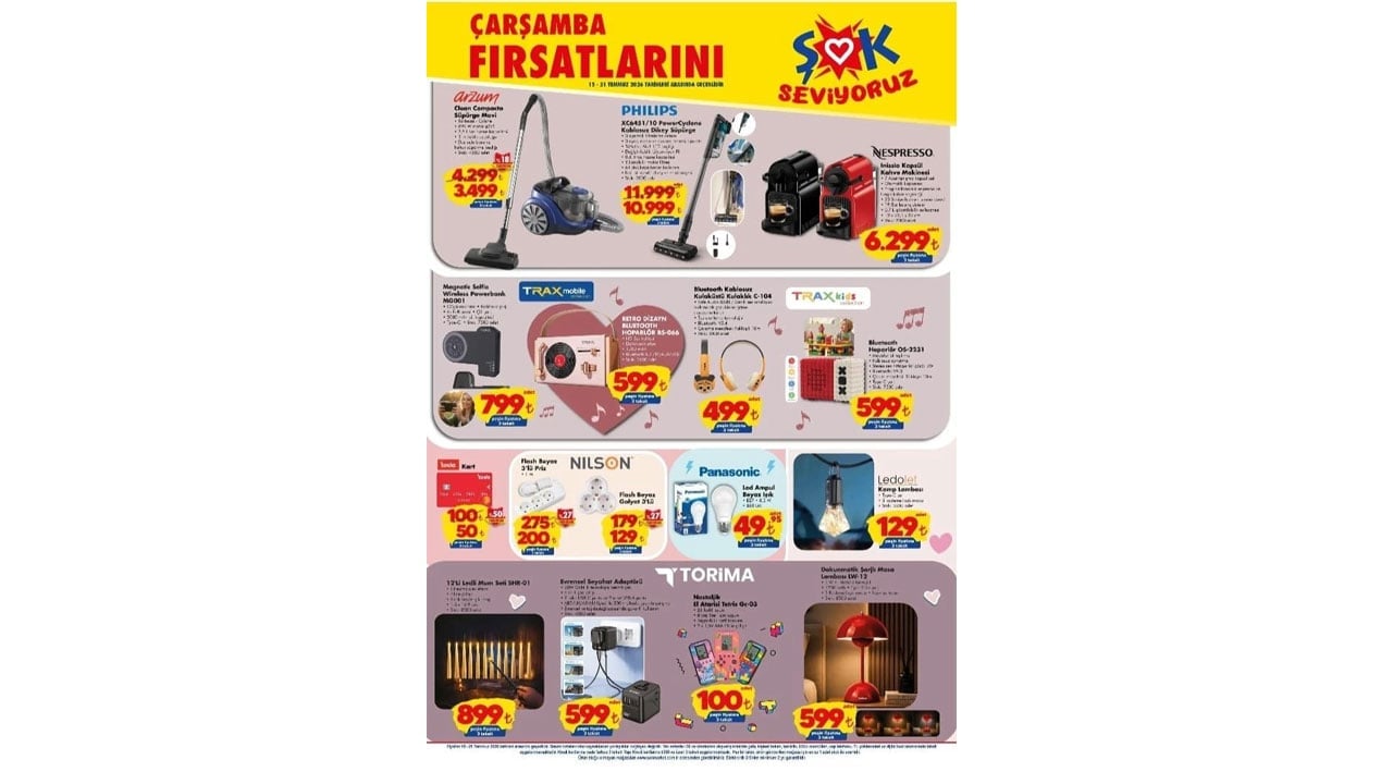 Foto - Bu hafta elektronik eşyalara doyacaksınız! ŞOK'ta 15 Temmuz çarşamba günü dev indirimler geliyor