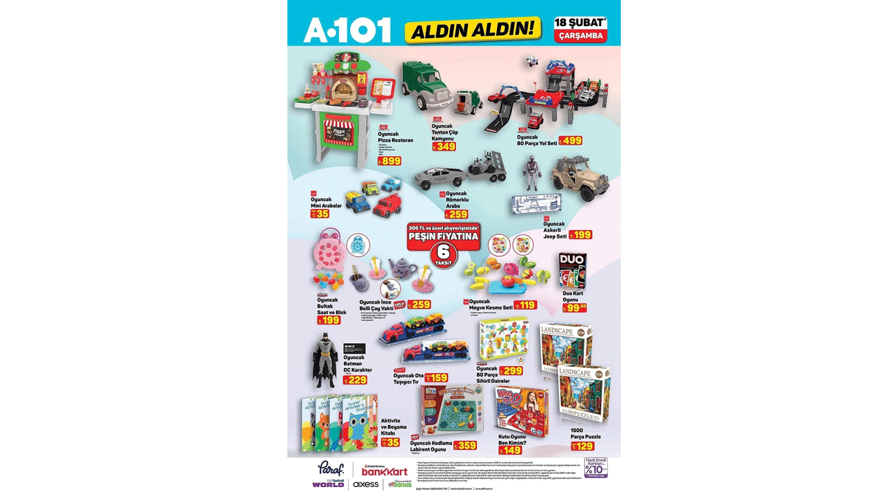 Foto - Bu hafta neler var neler! A101’de 18 Şubat Çarşamba günü indirim rüzgarı