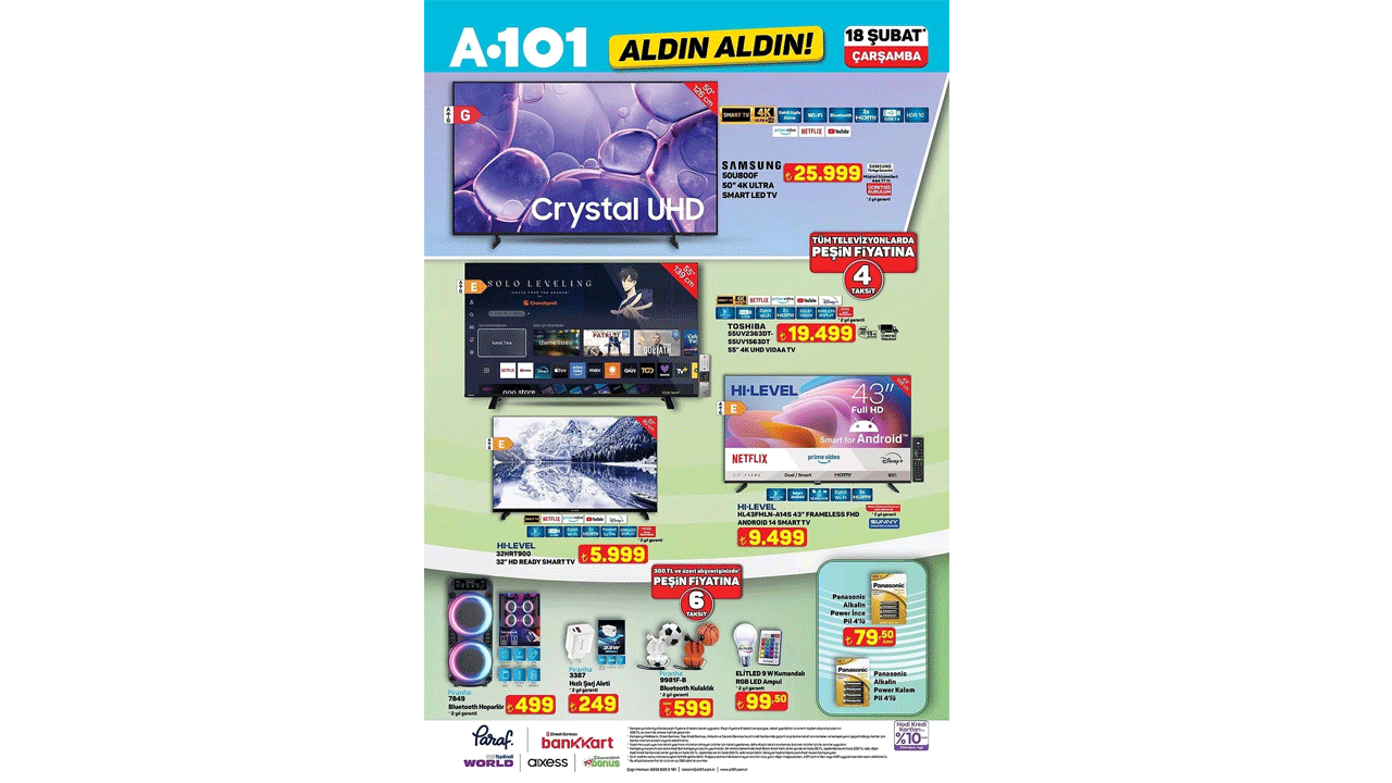 Foto - Bu hafta neler var neler! A101’de 18 Şubat Çarşamba günü indirim rüzgarı