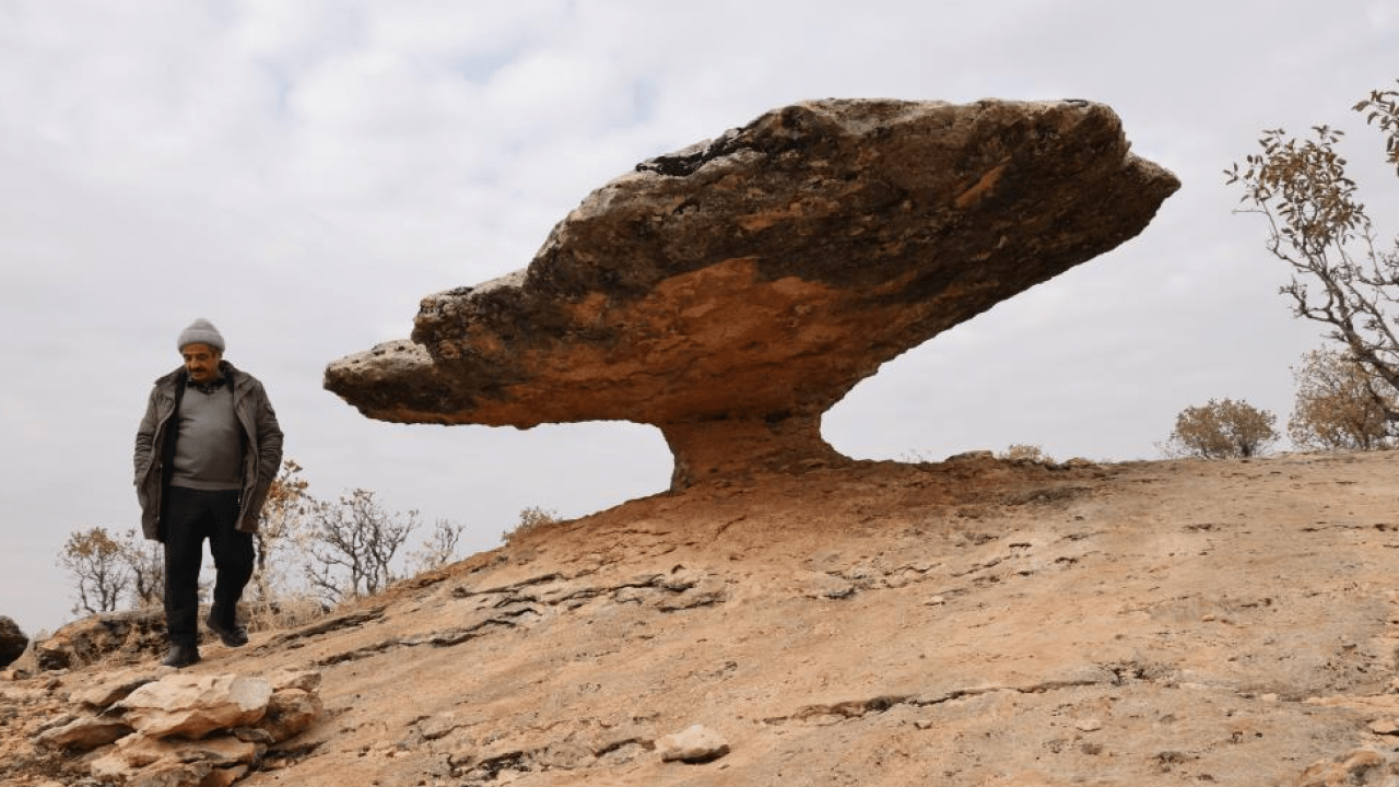 Buzul çağının sessiz tanığı: Kocaköy'ün 'Kalkan Kaya'sı yıllara meydan okuyor