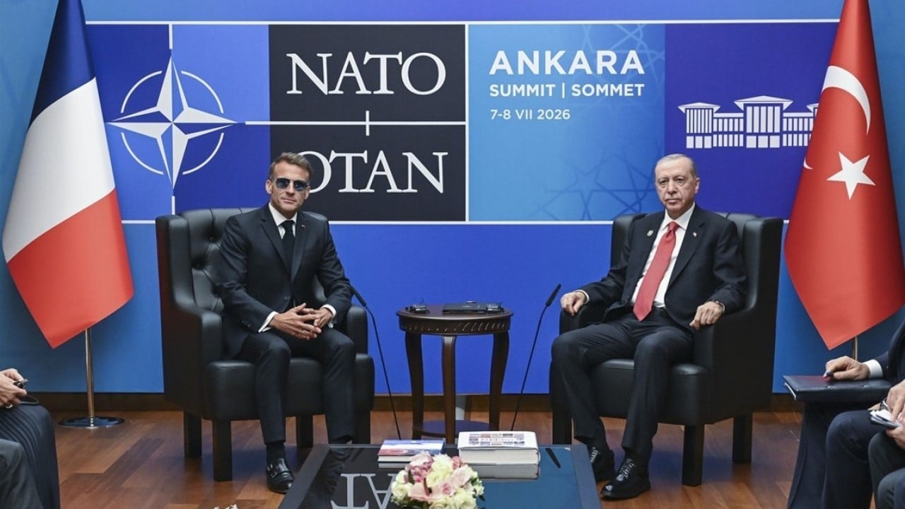 Foto - Cumhurbaşkanı Erdoğan, Fransa Cumhurbaşkanı Macron ile bir araya geldi