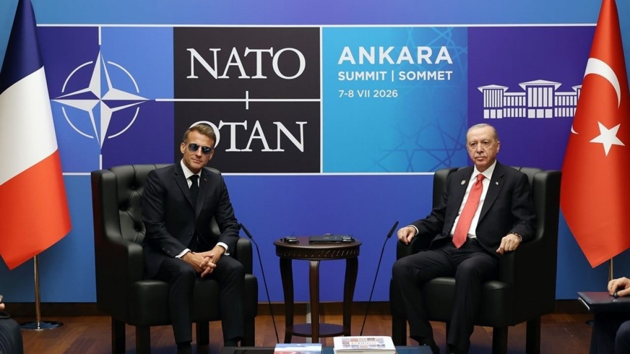 Foto - Cumhurbaşkanı Erdoğan, Fransa Cumhurbaşkanı Macron ile bir araya geldi