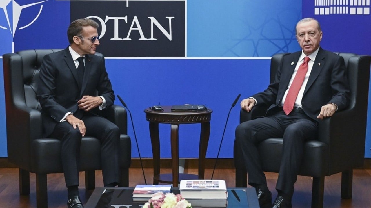 Foto - Cumhurbaşkanı Erdoğan, Fransa Cumhurbaşkanı Macron ile bir araya geldi