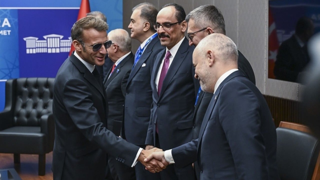 Foto - Cumhurbaşkanı Erdoğan, Fransa Cumhurbaşkanı Macron ile bir araya geldi