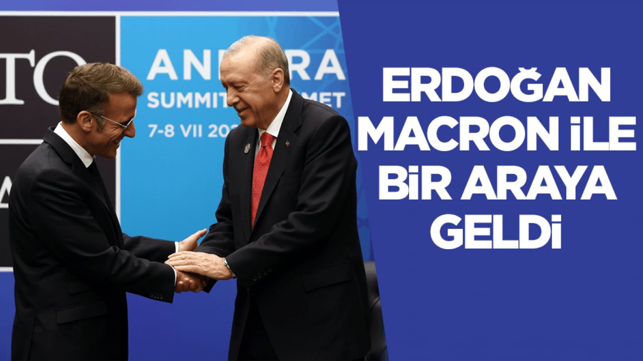 Cumhurbaşkanı Erdoğan, Fransa Cumhurbaşkanı Macron ile bir araya geldi